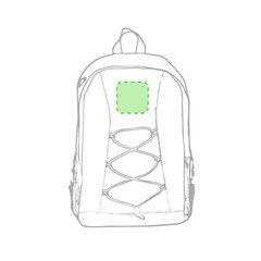 Mochila reflectante con salida auticulares y rejilla | En la parte superior, encima de los cordones | 70 x 70