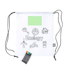 Mochila RPET para Colorear | Centrado en la parte superior | 90 x 60