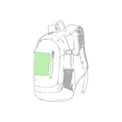 Mochila técnica ergonómica en poliéster y ripstop | Frontal al lado de cremallera | 80 x 90
