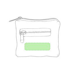 Monedero bicolor de algodón | En el bolsillo, debajo de la cremallera | 70 x 20