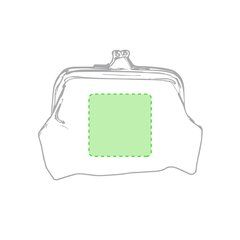 Monedero vintage de PVC alegre | Centrado cara A | 40 x 40
