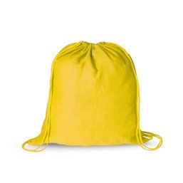 Mochila saco de color tejido en algodón 100% Amarillo