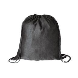 Mochila saco de color de algodón de 100 g/m2 Negro