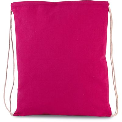 Mochila de algodón orgánico con cordones blancos