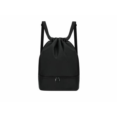 Mochila PU cierre cordón y bolsillo para zapatos Neg