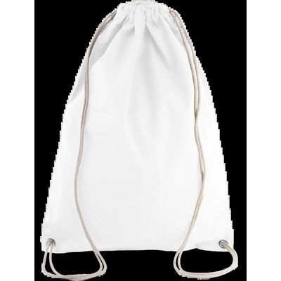 Mochila con cordones blancos de algodón White