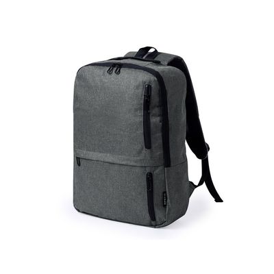 Mochila RPET Acolchada 3 Bolsillos Frontales Gri