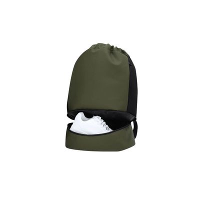 Mochila PU cierre cordón y bolsillo para zapatos
