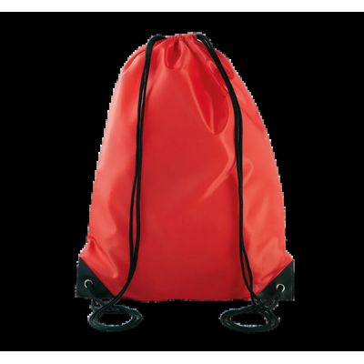 Mochila con cordones y esquinas reforzadas Red