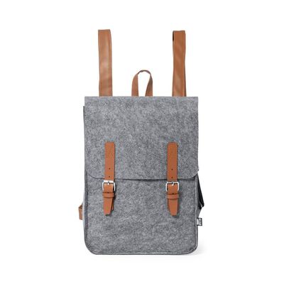 Mochila Fieltro RPET con Solapa Gri