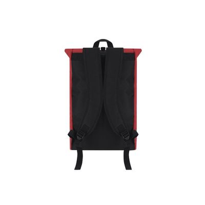 Mochila de suave PU con hebilla y bolsillo frontal