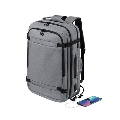 Mochila USB 17'' Portadocumentos con Seguridad Gri