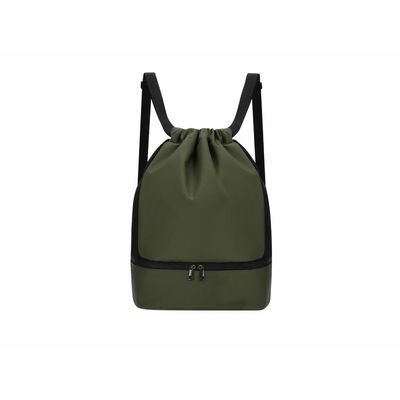 Mochila PU cierre cordón y bolsillo para zapatos Ver