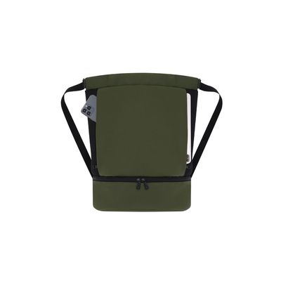 Mochila PU cierre cordón y bolsillo para zapatos