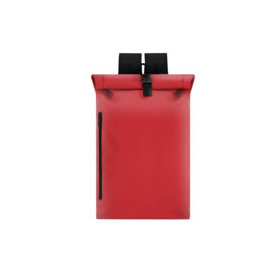 Mochila de suave PU con hebilla y bolsillo frontal