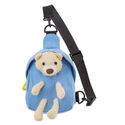 Mochila Bandolera con Osito Extraíble Az