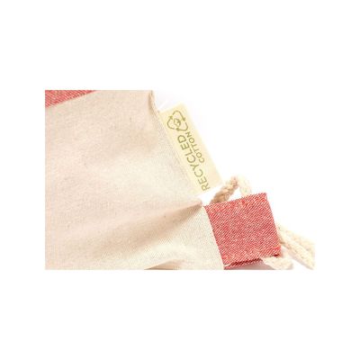 Mochila algodón reciclado cuerdas autocierre