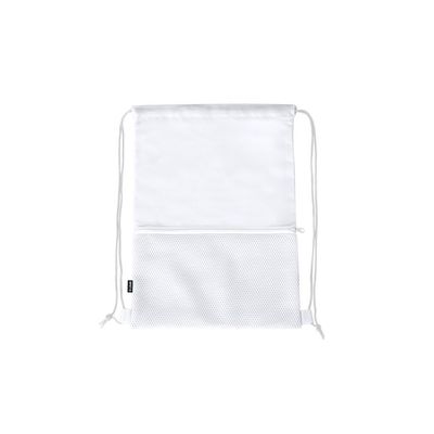 Mochila RPET de cuerdas con bolsillo frontal Bla