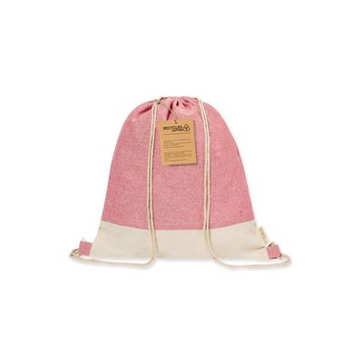 Mochila algodón reciclado cuerdas autocierre