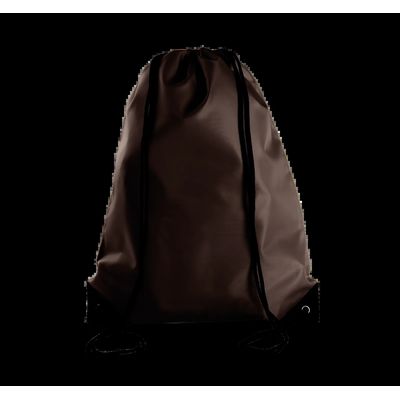 Mochila con cordones y esquinas reforzadas Chocolate