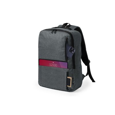 Mochila RPET Acolchada 3 Bolsillos Frontales