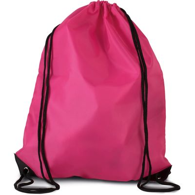 Mochila con cordones y esquinas reforzadas Magenta