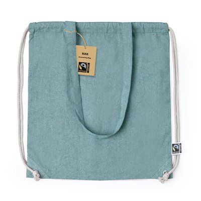 Mochila de algodón certificación Fairtrade y asas Ver