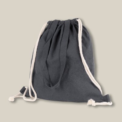 Mochila de algodón con cordones