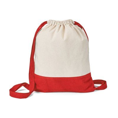 Mochila de Algodón con Cuerda Ancha Rojo