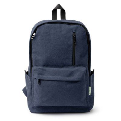 Mochila de algodón reciclado 330 g/m2 Marino
