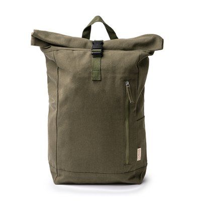 Mochila de algodón reciclado de 370g Verde Oscuro Talla Única Adulto