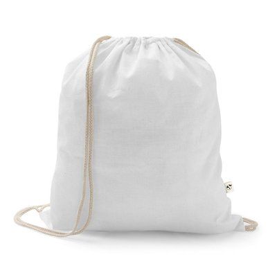 Mochila de algodón reciclado y poliéster Blanco