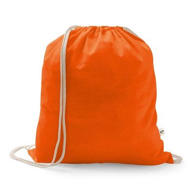 Mochila de algodón reciclado y poliéster Naranja