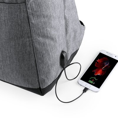 Mochila antirrobo para ordenador repelente al agua con salida USB