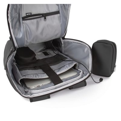 Mochila Antirrobo USB, RFID y Portacasco
