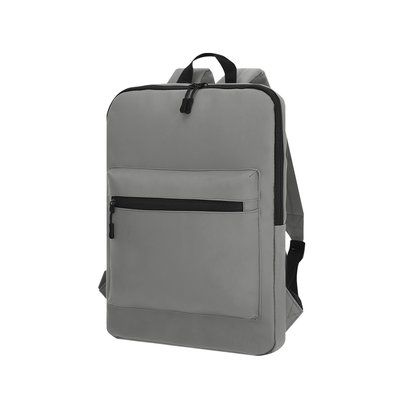 Mochila con bolsillo principal de cremallera Gri