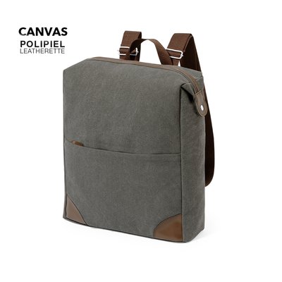 Mochila Canvas con Polipiel 475g/m2 