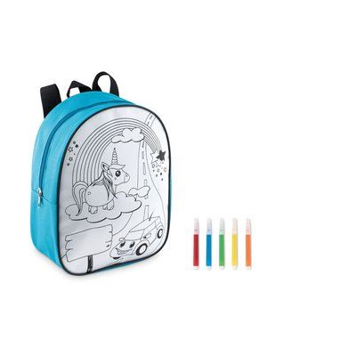 Mochila para colorear incluye rotuladores Turquesa