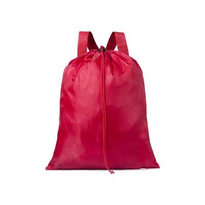 Mochila con cierre de cordón Rojo