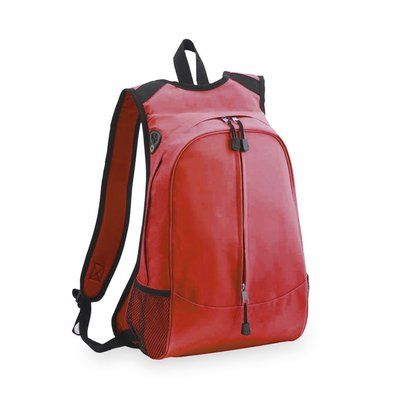 Mochila con salida de auriculares y rejilla Rojo