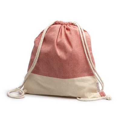 Mochila de cordones en algodón reciclado
