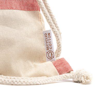 Mochila de cordones en algodón reciclado