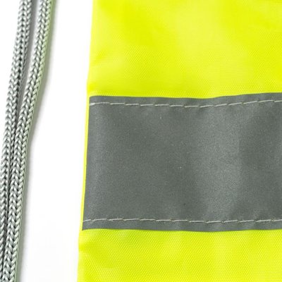 Mochila de cordones y banda reflectante