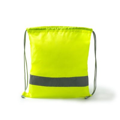 Mochila de cordones y banda reflectante
