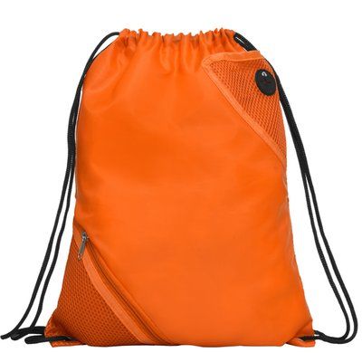 Mochila de cordones con bolsillos Naranja