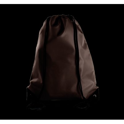 Mochila con cordones y esquinas reforzadas CHOCOLATE