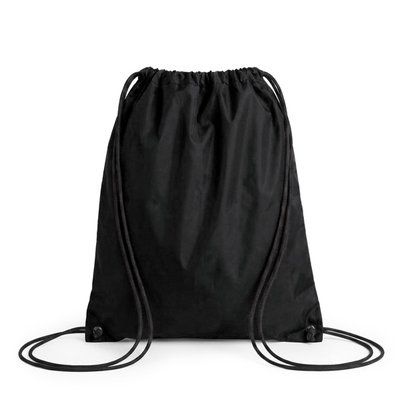 Mochila de cordones con ojales metálicos Negro