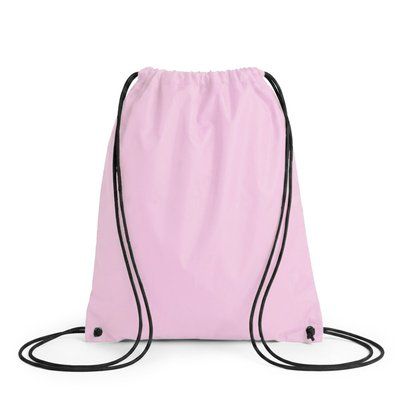 Mochila de cordones con ojales metálicos Rosa Claro