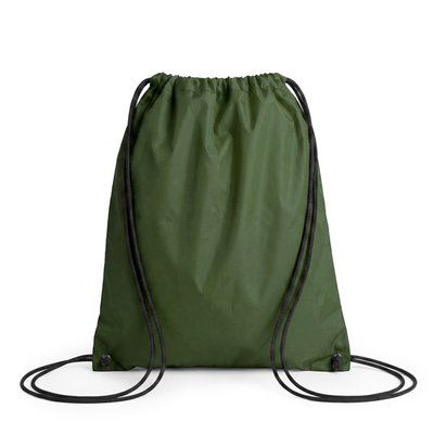 Mochila de cordones con ojales metálicos Verde Oscuro