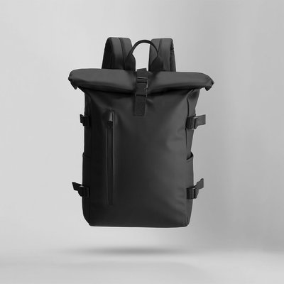 Mochila con cremallera y hebilla